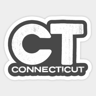 CT Connecticut State Vintage Typography Sticker